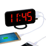 Digital Alarm Dual USB Port Charging Station Phone Charger